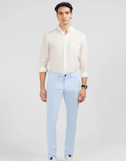 Plain Linen Shirt in White