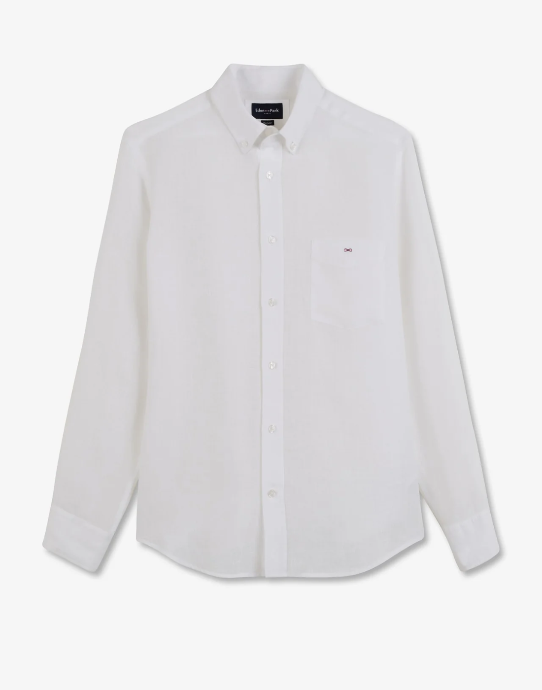 Plain Linen Shirt in White