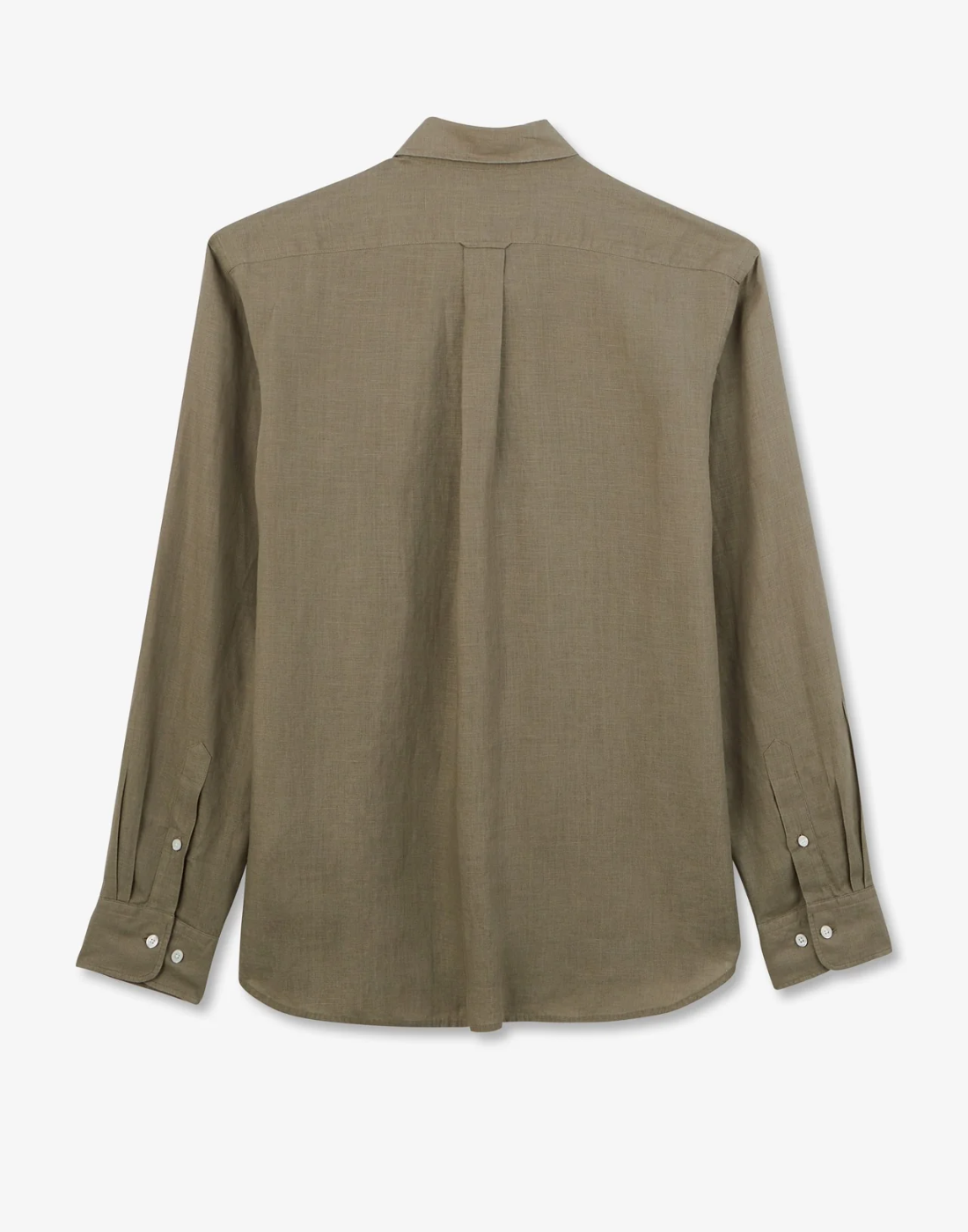 Plain Linen Shirt in Khaki