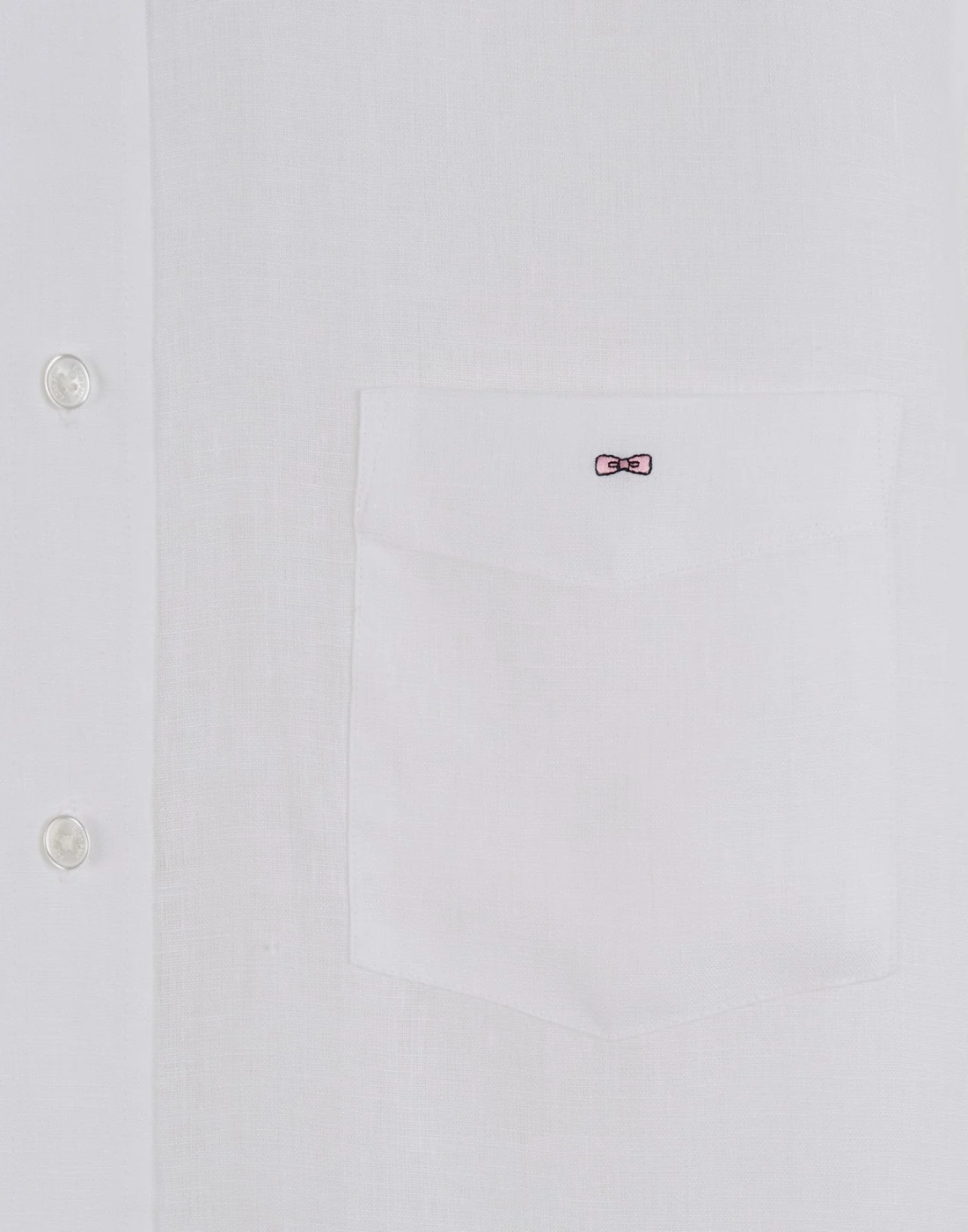 Plain Linen Shirt in White