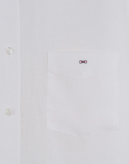 Plain Linen Shirt in White