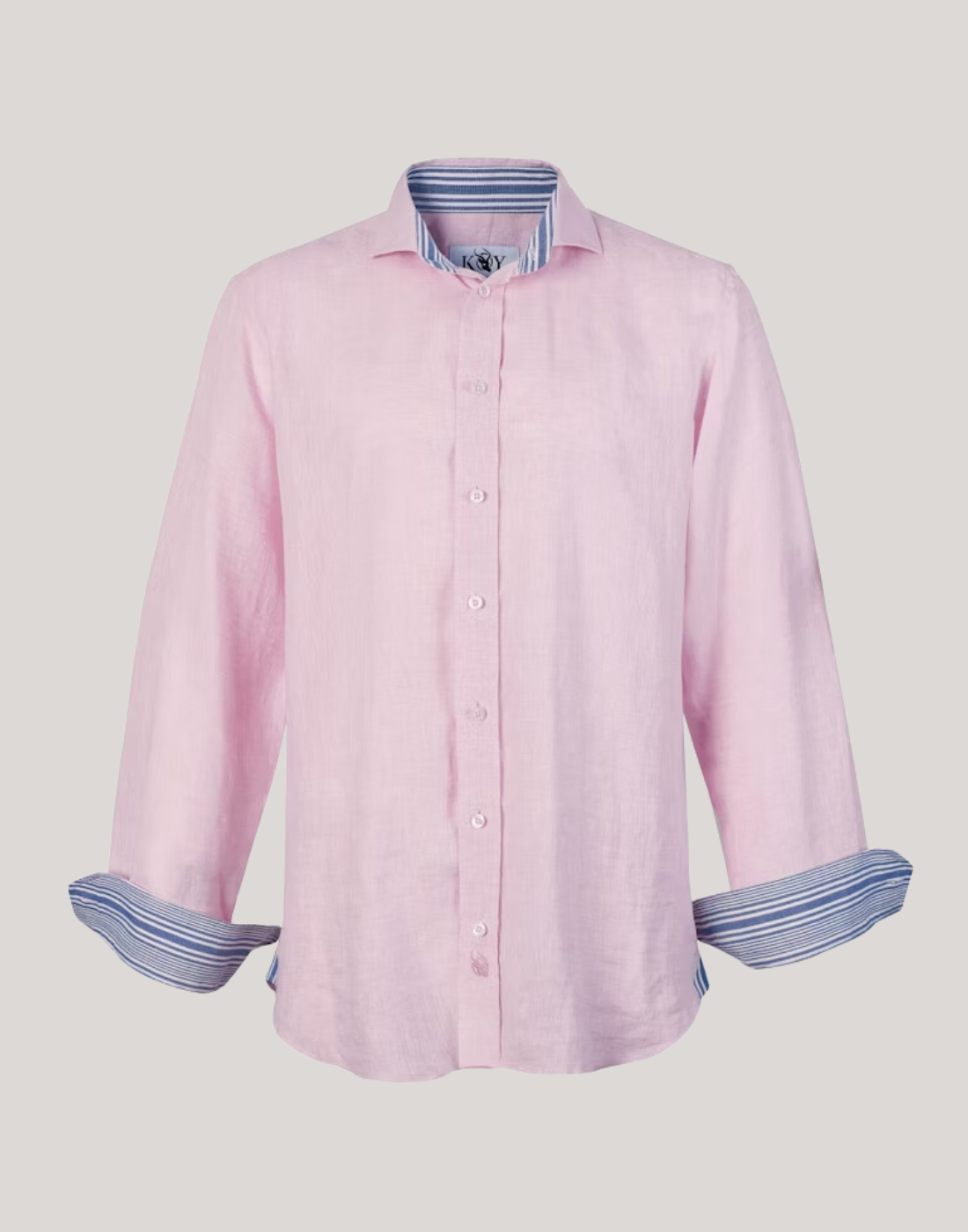 Kikoy Linen Shirt in Pink