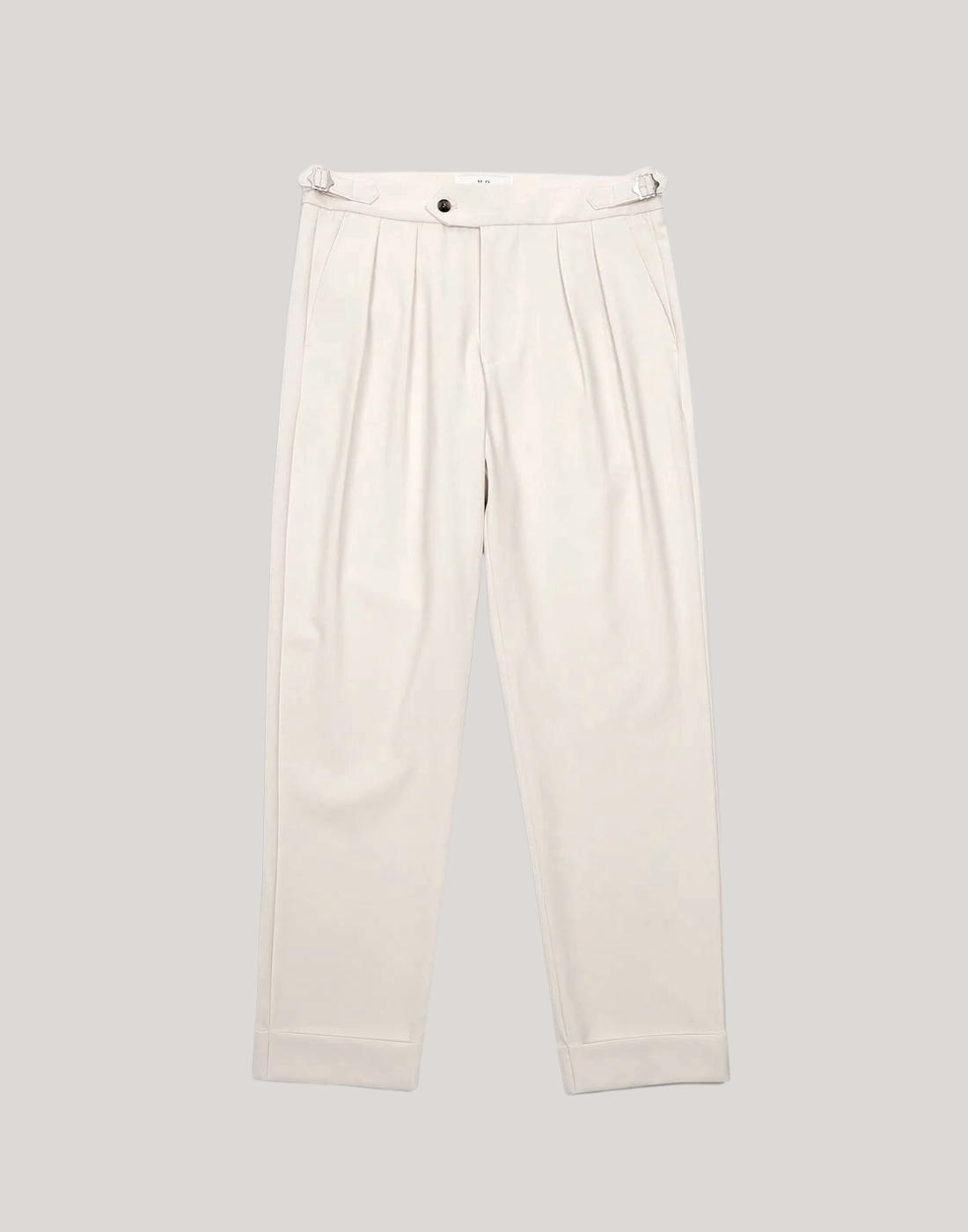 Oxford Pleated Trousers in Beige