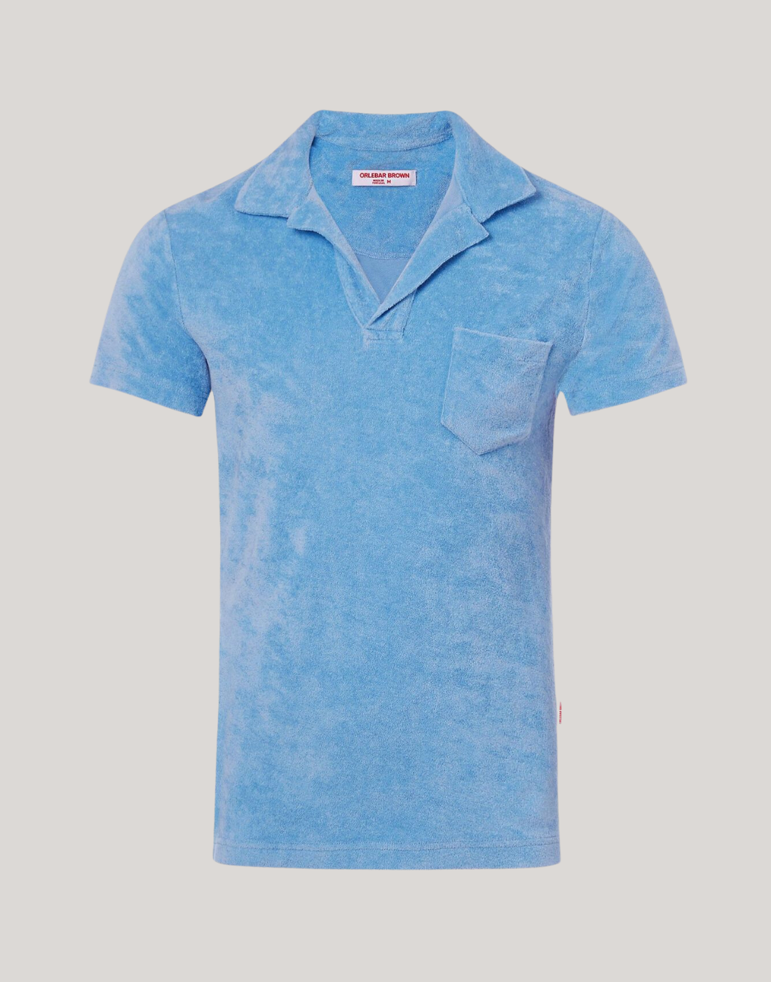 Towelling Resort Polo Shirt in Blue