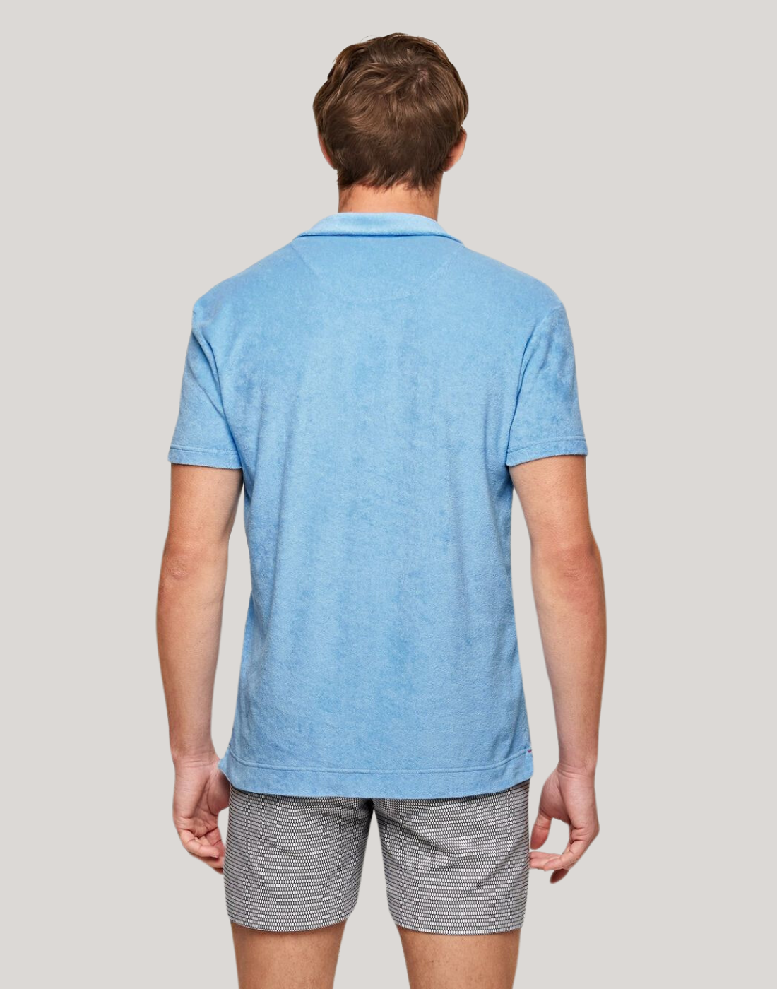 Towelling Resort Polo Shirt in Blue